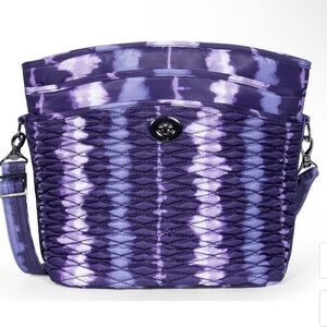 Lug Adagio Shoulder Bag Crossbody Bag Convertible Bag NWT Shibori Purple
